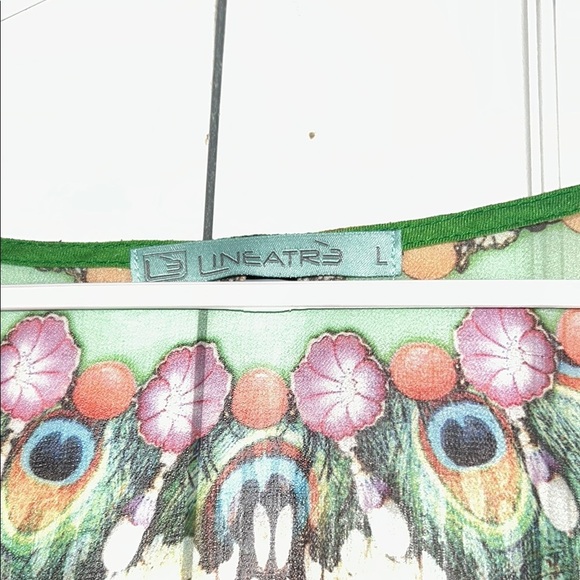 Peacock and Leopard Print Vintage Kaftan - Picture 3 of 9